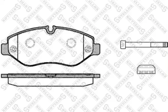 Bremsbelagsatz, Scheibenbremse Vorderachse STELLOX 1256 000-SX Bild Bremsbelagsatz, Scheibenbremse Vorderachse STELLOX 1256 000-SX