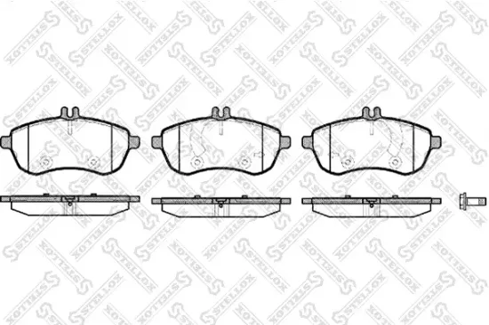 Bremsbelagsatz, Scheibenbremse Vorderachse STELLOX 1312 000-SX Bild Bremsbelagsatz, Scheibenbremse Vorderachse STELLOX 1312 000-SX