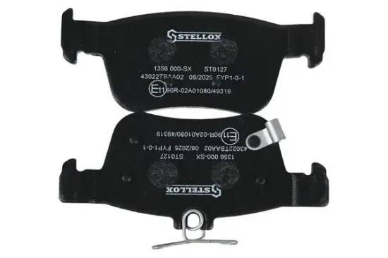 Bremsbelagsatz, Scheibenbremse Hinterachse STELLOX 1356 000-SX Bild Bremsbelagsatz, Scheibenbremse Hinterachse STELLOX 1356 000-SX