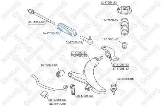 Faltenbalg, Lenkung STELLOX 14-17003-SX Bild Faltenbalg, Lenkung STELLOX 14-17003-SX