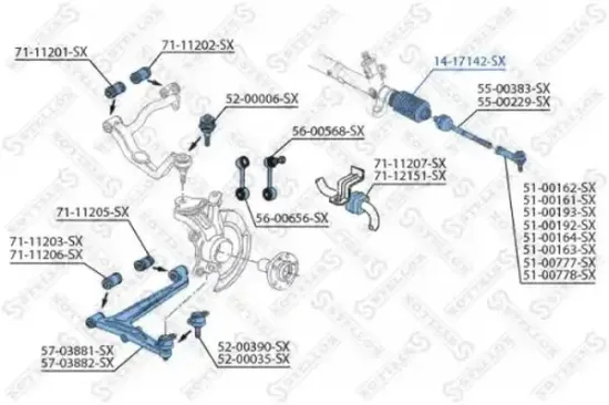 Faltenbalg, Lenkung Vorderachse links Vorderachse rechts STELLOX 14-17142-SX Bild Faltenbalg, Lenkung Vorderachse links Vorderachse rechts STELLOX 14-17142-SX