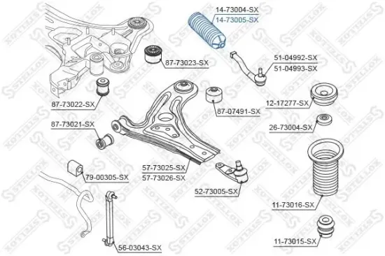 Faltenbalg, Lenkung STELLOX 14-73005-SX Bild Faltenbalg, Lenkung STELLOX 14-73005-SX