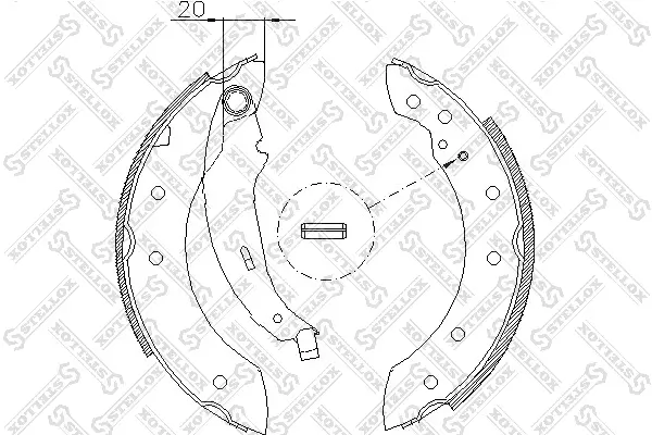 Bremsbackensatz Hinterachse STELLOX 210 101-SX