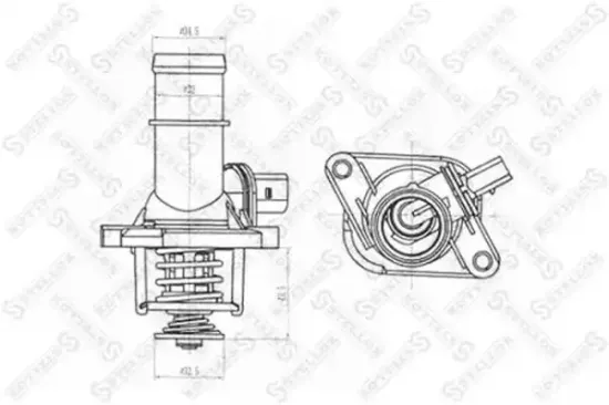 Thermostat, Kühlmittel STELLOX 23-40037-SX Bild Thermostat, Kühlmittel STELLOX 23-40037-SX