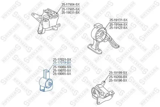 Lagerung, Motor vorne STELLOX 25-17019-SX Bild Lagerung, Motor vorne STELLOX 25-17019-SX