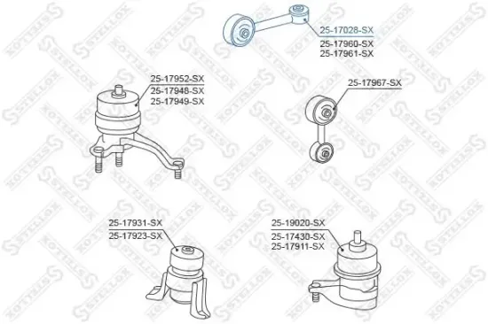 Lagerung, Motor hinten STELLOX 25-17028-SX Bild Lagerung, Motor hinten STELLOX 25-17028-SX