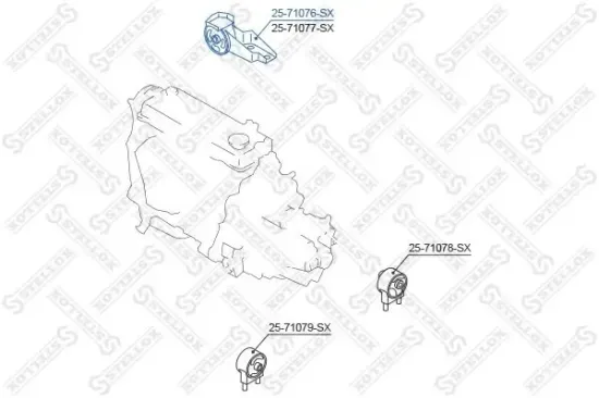 Lagerung, Motor vorne rechts STELLOX 25-17460-SX Bild Lagerung, Motor vorne rechts STELLOX 25-17460-SX