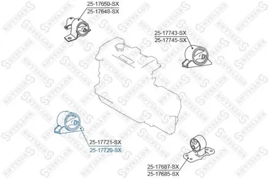 Lagerung, Motor STELLOX 25-17720-SX Bild Lagerung, Motor STELLOX 25-17720-SX