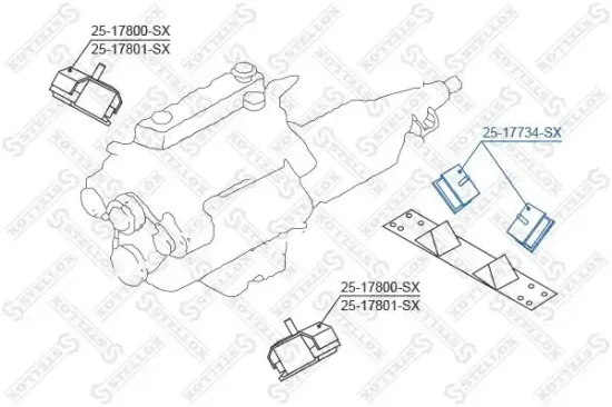 Lagerung, Motor hinten STELLOX 25-17734-SX Bild Lagerung, Motor hinten STELLOX 25-17734-SX