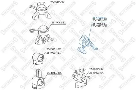 Lagerung, Motor STELLOX 25-17998-SX Bild Lagerung, Motor STELLOX 25-17998-SX