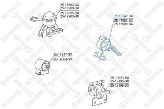 Lagerung, Motor STELLOX 25-19242-SX Bild Lagerung, Motor STELLOX 25-19242-SX