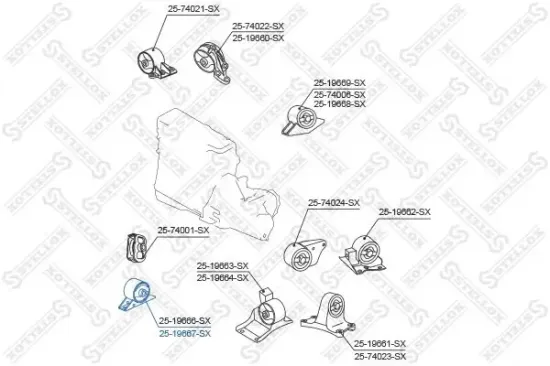 Lagerung, Motor STELLOX 25-19667-SX Bild Lagerung, Motor STELLOX 25-19667-SX