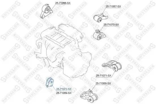 Lagerung, Motor STELLOX 25-71072-SX Bild Lagerung, Motor STELLOX 25-71072-SX