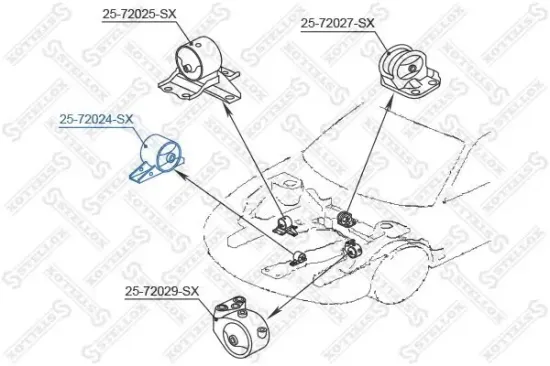 Lagerung, Motor vorne rechts STELLOX 25-72024-SX Bild Lagerung, Motor vorne rechts STELLOX 25-72024-SX