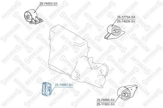 Lagerung, Motor STELLOX 25-74001-SX Bild Lagerung, Motor STELLOX 25-74001-SX