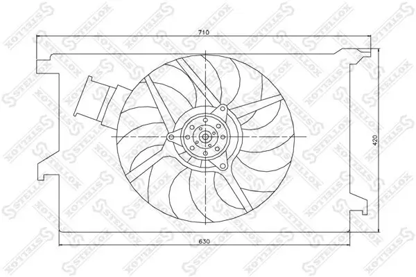 Lüfter, Motorkühlung 12 V STELLOX 29-99271-SX
