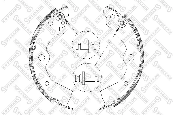 Bremsbackensatz Hinterachse STELLOX 404 100-SX