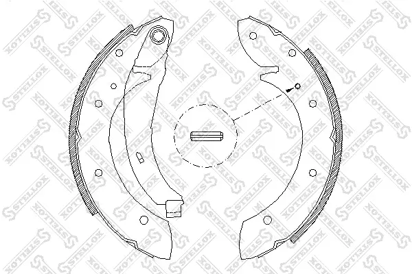 Bremsbackensatz Hinterachse STELLOX 407 102-SX