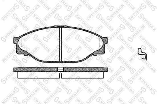 Bremsbelagsatz, Scheibenbremse Vorderachse STELLOX 423 020-SX Bild Bremsbelagsatz, Scheibenbremse Vorderachse STELLOX 423 020-SX