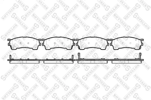 Bremsbelagsatz, Scheibenbremse Vorderachse STELLOX 426 004-SX