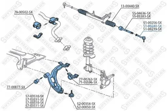 Spurstangenkopf Vorderachse links STELLOX 51-00240-SX Bild Spurstangenkopf Vorderachse links STELLOX 51-00240-SX