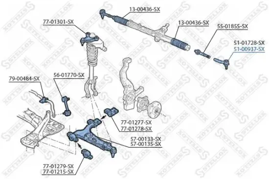 Spurstangenkopf Vorderachse rechts STELLOX 51-00937-SX Bild Spurstangenkopf Vorderachse rechts STELLOX 51-00937-SX