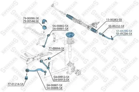 Spurstangenkopf Vorderachse links Vorderachse STELLOX 51-01235-SX Bild Spurstangenkopf Vorderachse links Vorderachse STELLOX 51-01235-SX