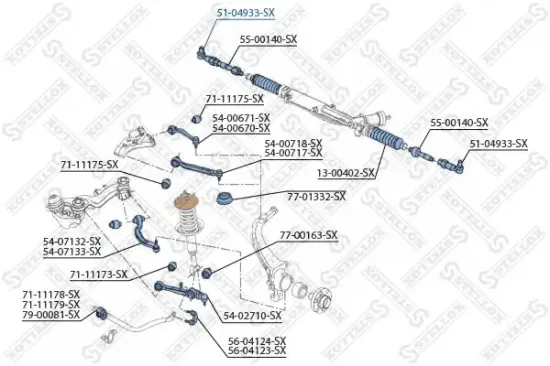 Spurstangenkopf Vorderachse links Vorderachse rechts STELLOX 51-04933-SX Bild Spurstangenkopf Vorderachse links Vorderachse rechts STELLOX 51-04933-SX