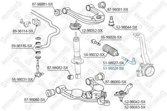 Spurstangenkopf Vorderachse links Vorderachse STELLOX 51-98028-SX Bild Spurstangenkopf Vorderachse links Vorderachse STELLOX 51-98028-SX