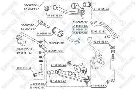 Spurstangenkopf Vorderachse links STELLOX 51-98064-SX Bild Spurstangenkopf Vorderachse links STELLOX 51-98064-SX