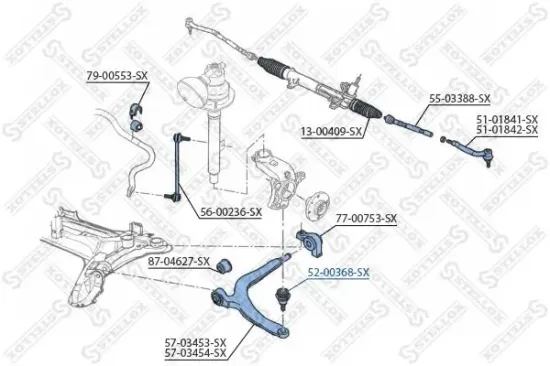 Trag-/Führungsgelenk STELLOX 52-00368-SX Bild Trag-/Führungsgelenk STELLOX 52-00368-SX