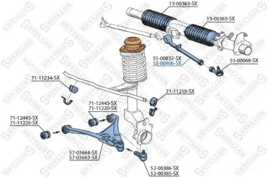 Axialgelenk, Spurstange Vorderachse links STELLOX 53-00906-SX Bild Axialgelenk, Spurstange Vorderachse links STELLOX 53-00906-SX