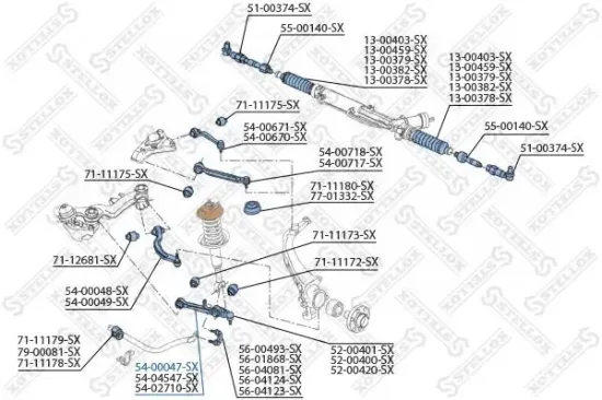 Lenker, Radaufhängung unten Vorderachse links Vorderachse rechts STELLOX 54-00047-SX Bild Lenker, Radaufhängung unten Vorderachse links Vorderachse rechts STELLOX 54-00047-SX