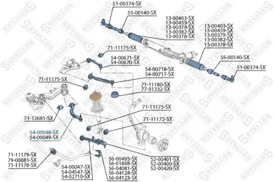 Lenker, Radaufhängung Vorderachse links unten STELLOX 54-00048-SX Bild Lenker, Radaufhängung Vorderachse links unten STELLOX 54-00048-SX