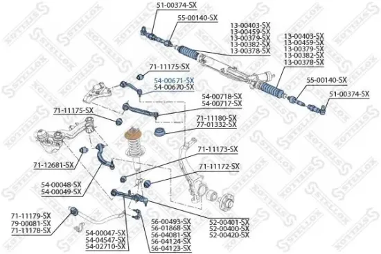 Lenker, Radaufhängung Vorderachse links oben STELLOX 54-00671-SX Bild Lenker, Radaufhängung Vorderachse links oben STELLOX 54-00671-SX