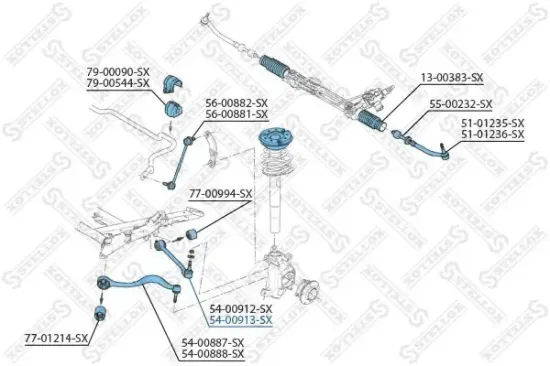 Lenker, Radaufhängung Vorderachse rechts unten STELLOX 54-00913-SX Bild Lenker, Radaufhängung Vorderachse rechts unten STELLOX 54-00913-SX