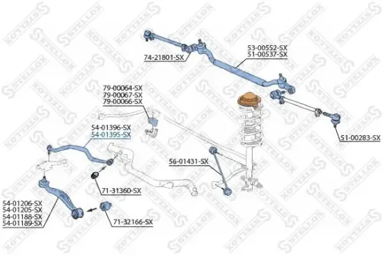 Lenker, Radaufhängung Vorderachse rechts STELLOX 54-01395-SX Bild Lenker, Radaufhängung Vorderachse rechts STELLOX 54-01395-SX