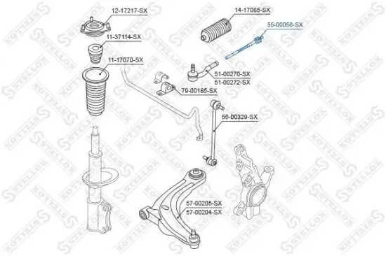 Axialgelenk, Spurstange STELLOX 55-00056-SX Bild Axialgelenk, Spurstange STELLOX 55-00056-SX