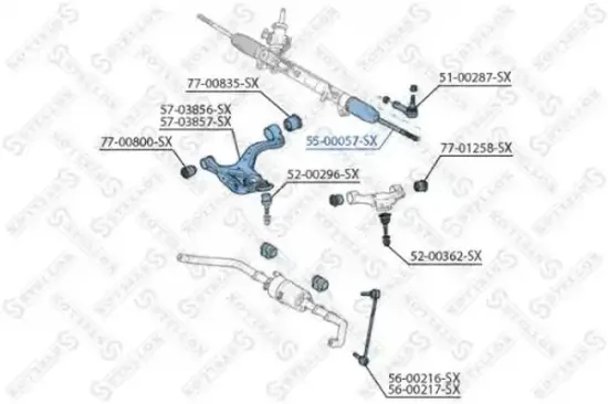 Axialgelenk, Spurstange Vorderachse rechts Vorderachse links STELLOX 55-00057-SX Bild Axialgelenk, Spurstange Vorderachse rechts Vorderachse links STELLOX 55-00057-SX