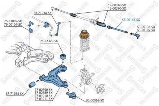 Axialgelenk, Spurstange STELLOX 55-00143-SX Bild Axialgelenk, Spurstange STELLOX 55-00143-SX