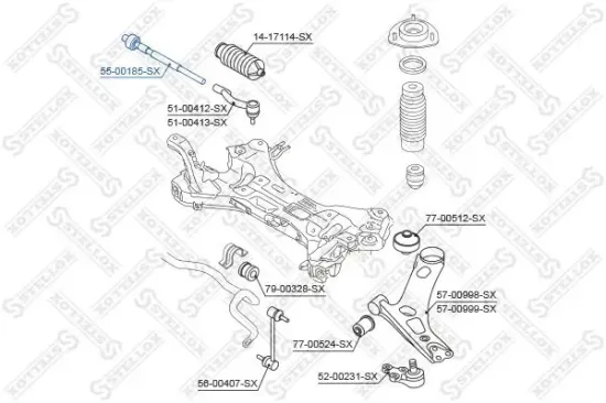 Axialgelenk, Spurstange STELLOX 55-00185-SX Bild Axialgelenk, Spurstange STELLOX 55-00185-SX