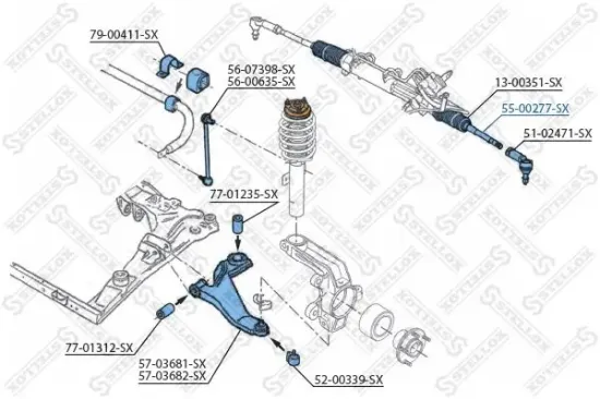 Axialgelenk, Spurstange Vorderachse STELLOX 55-00277-SX Bild Axialgelenk, Spurstange Vorderachse STELLOX 55-00277-SX