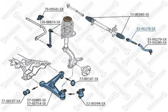 Axialgelenk, Spurstange Vorderachse STELLOX 55-00278-SX Bild Axialgelenk, Spurstange Vorderachse STELLOX 55-00278-SX