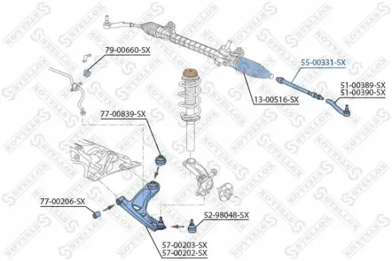 Axialgelenk, Spurstange STELLOX 55-00331-SX Bild Axialgelenk, Spurstange STELLOX 55-00331-SX