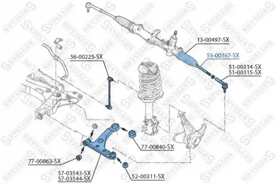 Axialgelenk, Spurstange STELLOX 55-00367-SX Bild Axialgelenk, Spurstange STELLOX 55-00367-SX