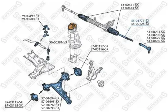 Axialgelenk, Spurstange Vorderachse rechts STELLOX 55-01771-SX Bild Axialgelenk, Spurstange Vorderachse rechts STELLOX 55-01771-SX