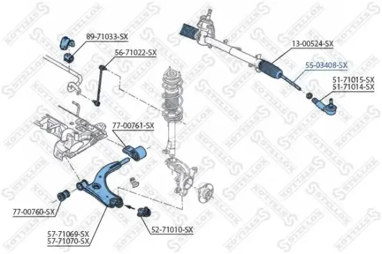 Axialgelenk, Spurstange STELLOX 55-03408-SX Bild Axialgelenk, Spurstange STELLOX 55-03408-SX