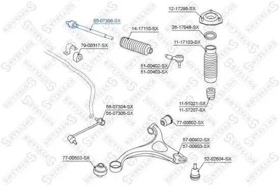 Axialgelenk, Spurstange STELLOX 55-07306-SX Bild Axialgelenk, Spurstange STELLOX 55-07306-SX