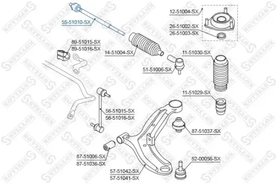 Axialgelenk, Spurstange STELLOX 55-51010-SX Bild Axialgelenk, Spurstange STELLOX 55-51010-SX