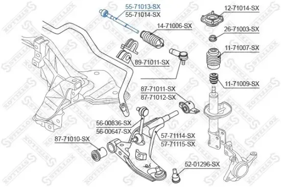 Axialgelenk, Spurstange STELLOX 55-71013-SX Bild Axialgelenk, Spurstange STELLOX 55-71013-SX